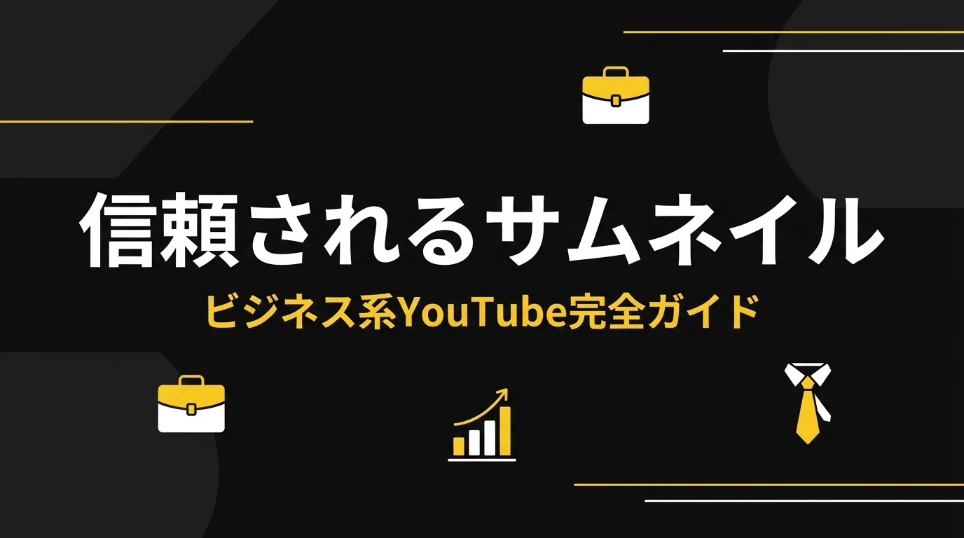 ビジネス系YouTubeサムネイルの作り方【信頼感を伝えるデザイン】