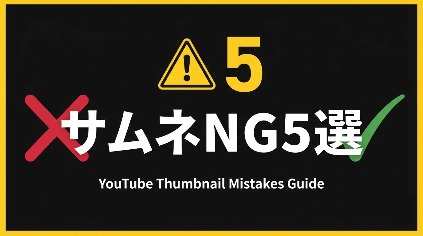 YouTube初心者がやりがちなサムネイルNG5選と改善法