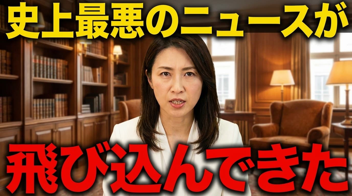 書斎ニュースキャスター（緊迫系）